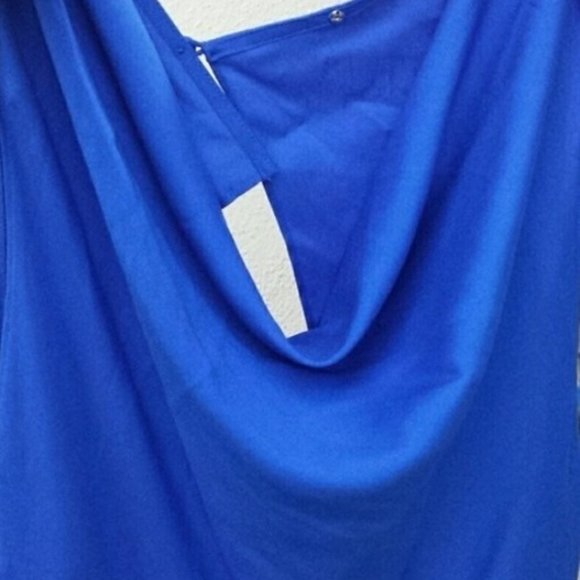 Catherine Malandrino Calypso Blue Delilah Cowl Dress Sz 8 - Picture 3 of 9